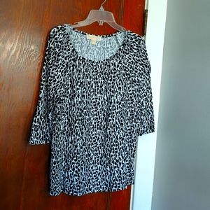 Michael Kors leopard print decor sleeve shirt